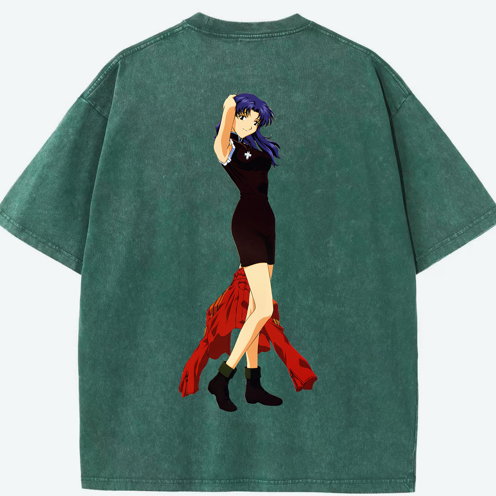（画像用） EVA 新世紀エヴァンゲリオン 綿100% ヴィンテージ風 半袖Tシャツ（背面プリント）